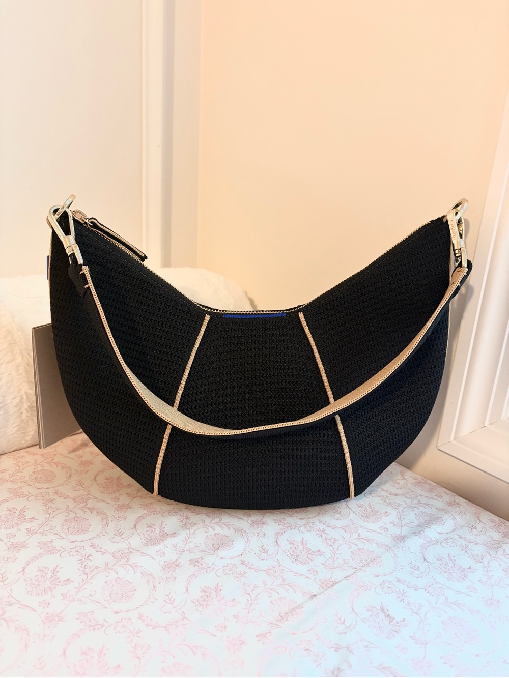 NWT • Rothy’s The Crescent Shoulder Bag • Black